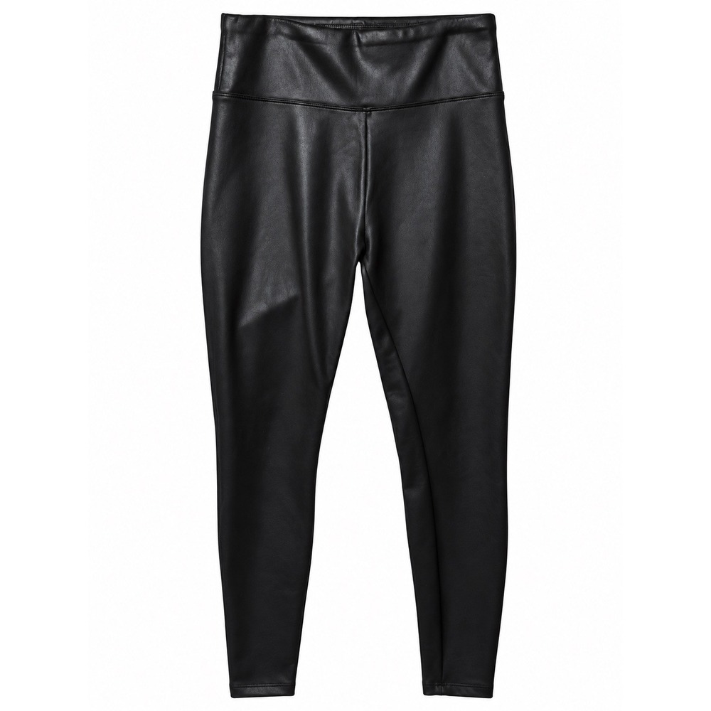 Express Women's Size Small Black Faux Leather Leggings Pull On Pants - Picture 2 of 8